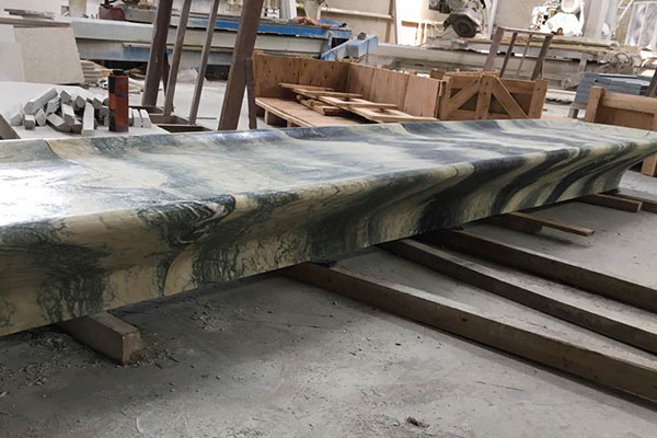 Clear River Marble Reception Desk