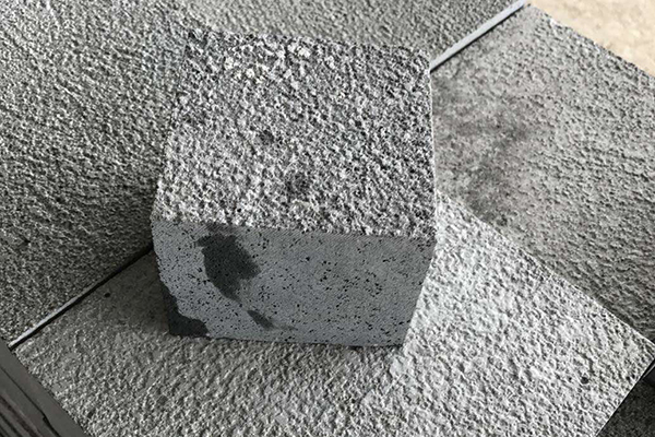 ZP black bushhammered cubic stone