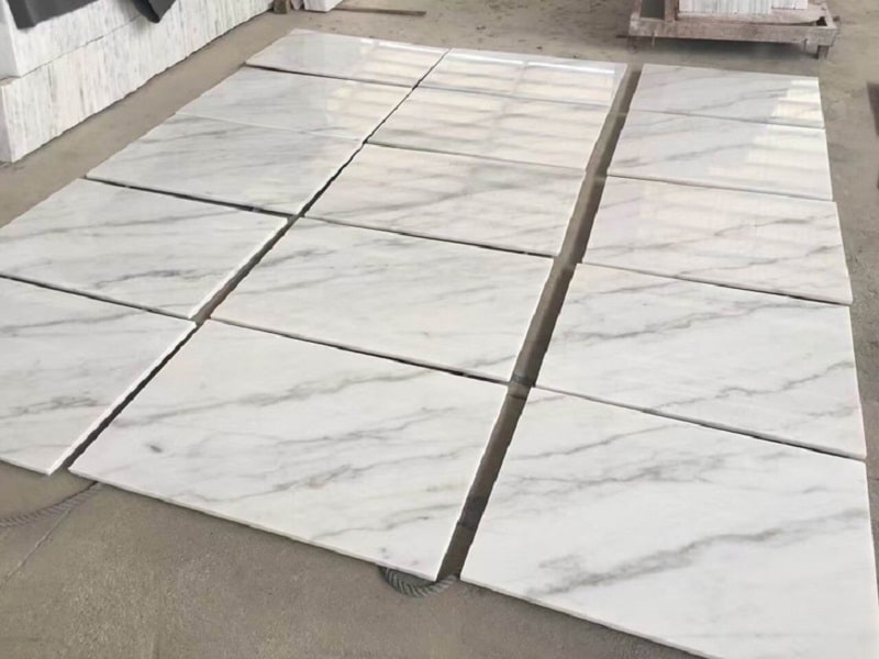 Aurora White Marble Tiles Polished For Floor