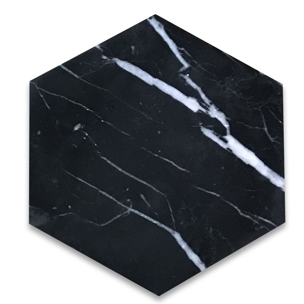 Black Marble Hexagan Tile Italian Tile black