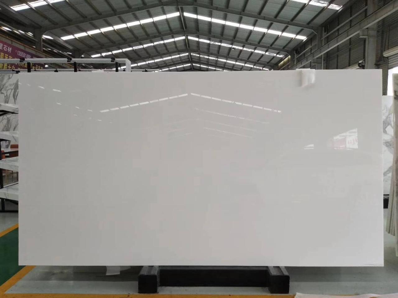 nano crystallized glass stone panel pure white artificial stone