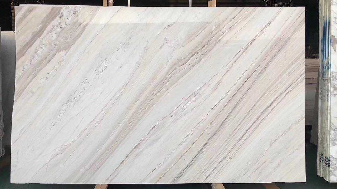 Polished Marble Tile Red White Marble Italy