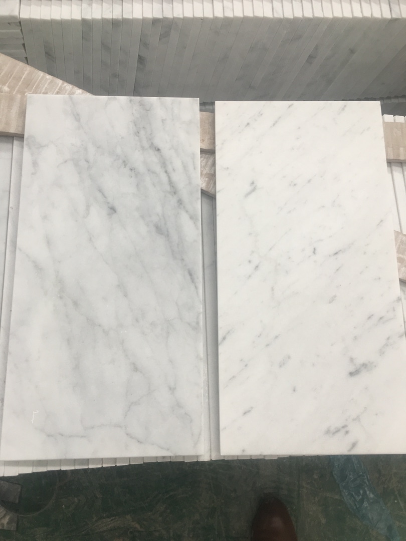 white carrara marble Thin Slab Marble Fooring