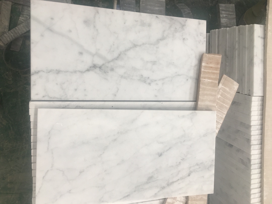 white carrara marble Thin Slab Marble Fooring