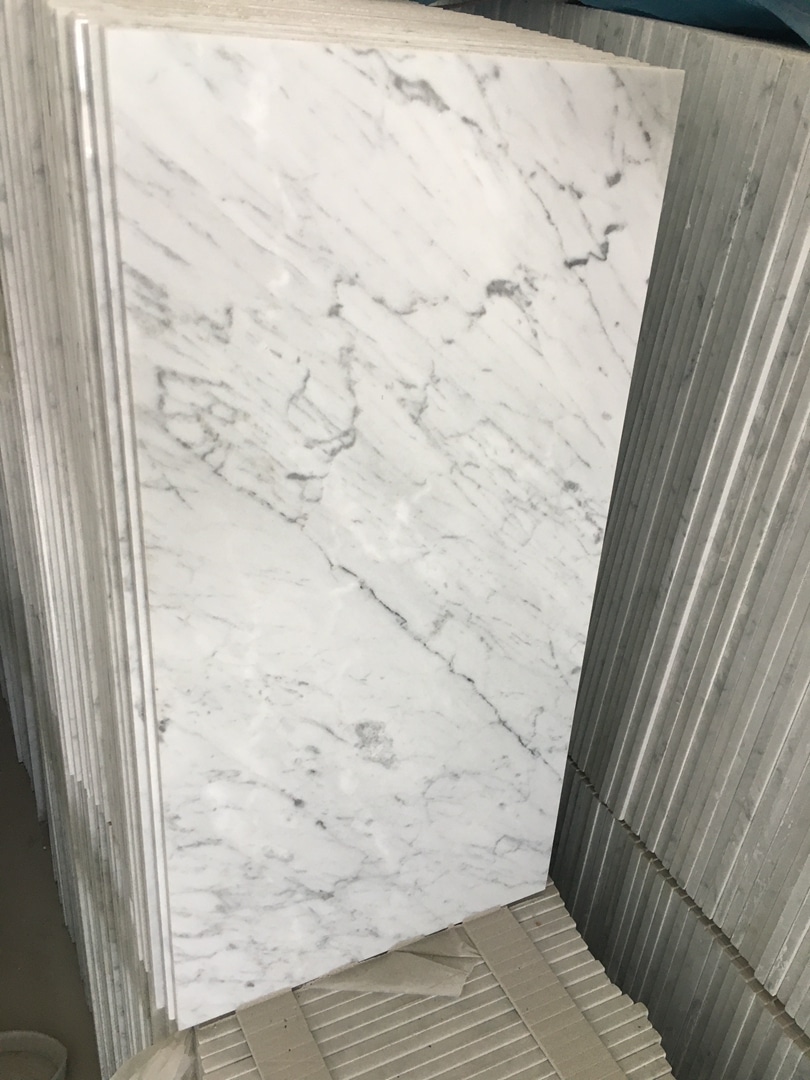 white carrara marble Thin Slab Marble Fooring