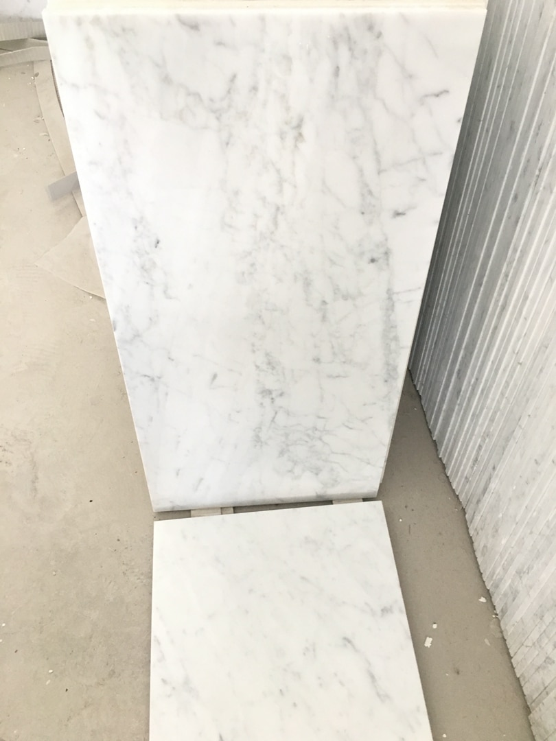 white carrara marble Thin Slab Marble Fooring