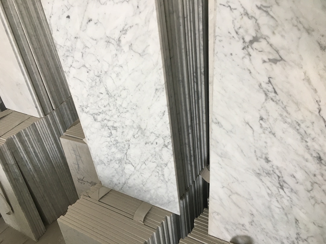white carrara marble Thin Slab Marble Fooring