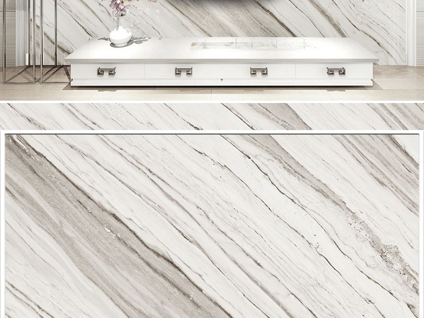 Volakas White Marble Slab Tiles With