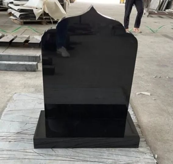 Abosultely Black Pure Black Granite Tombstone Monument Wholesale China