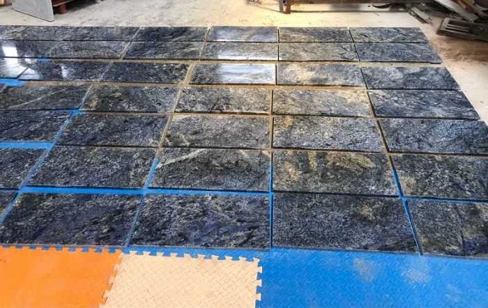 Azul Bahia Blue Marble Slab Stone dark Tiles
