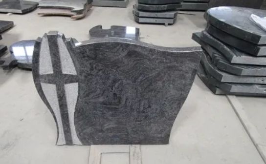 Bahama Blue Granite Headstone Poland Style Headstone