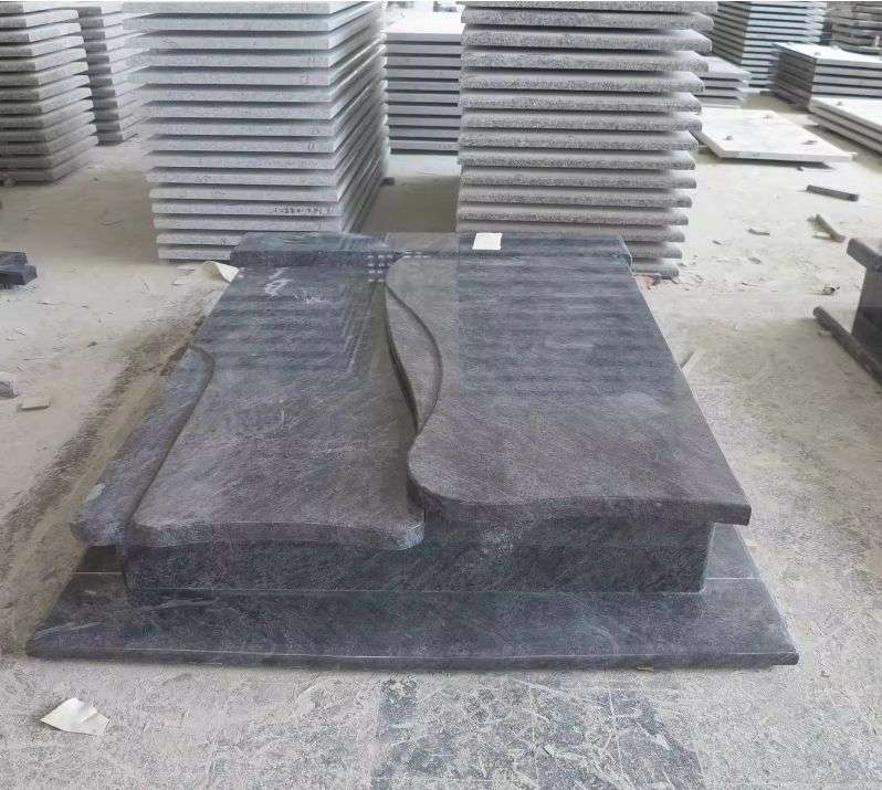 Bahama Blue Tombstone With Headstone From China