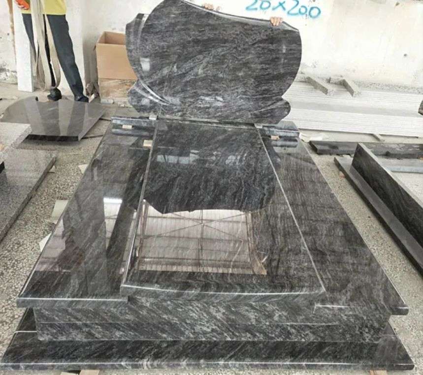 Bahama Blue Tombstone With Headstone From China
