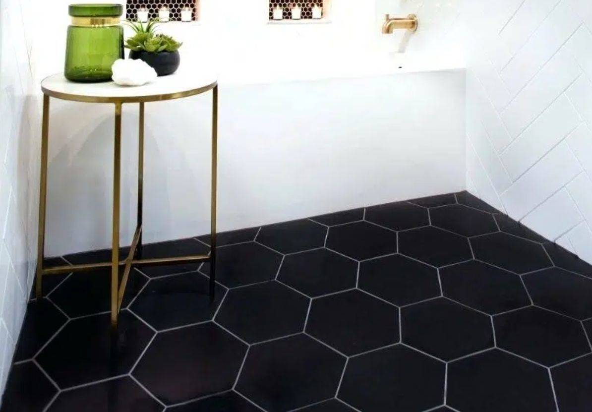 Black Marble Hexagan Tile Italian Tile black
