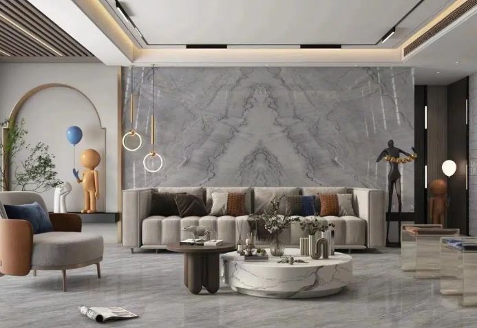 Blue Grey River Marble Slab