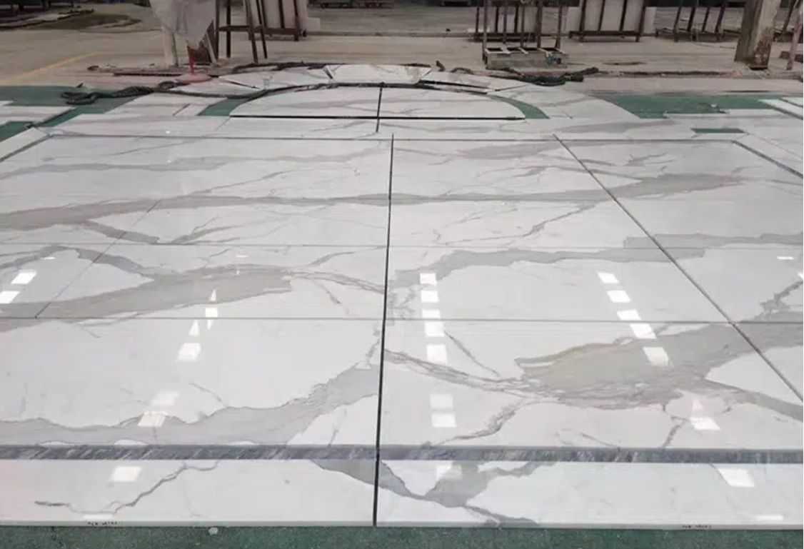 Calacatta Marble Tile Italian White Floor