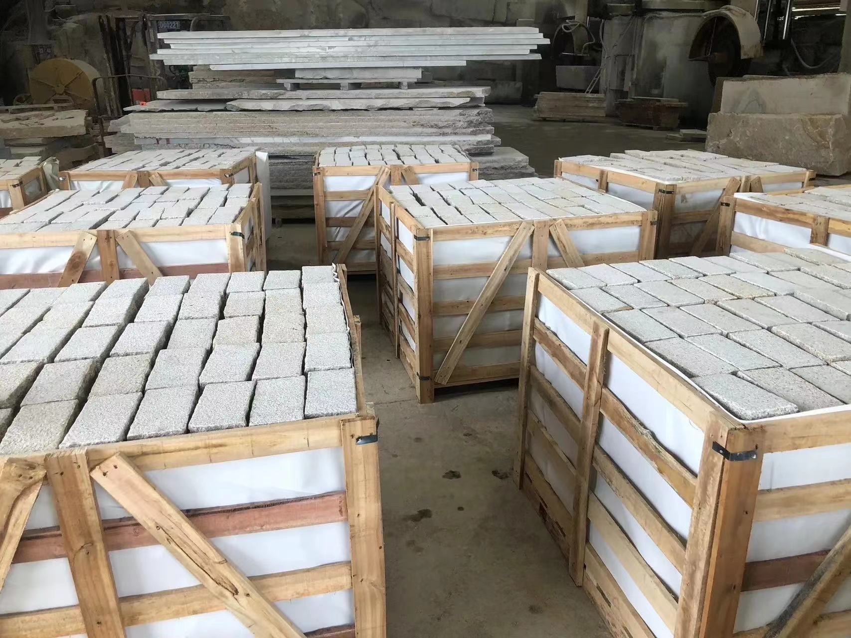 China Granit Pflastersteine Yellow Granite G682