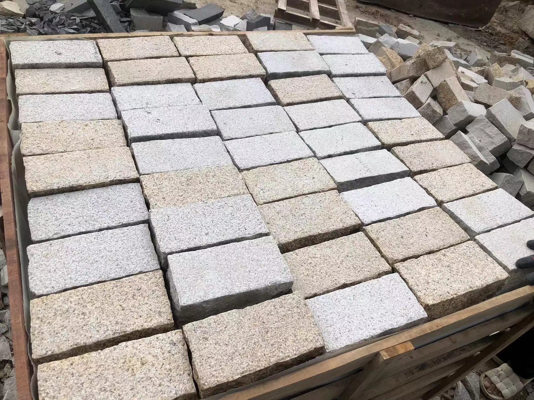 China Granit Pflastersteine Yellow Granite G682