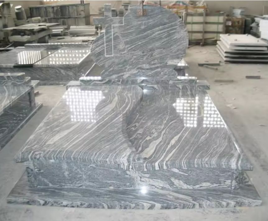 China Juparana Tombstone Monument Poland Market Hot Sell