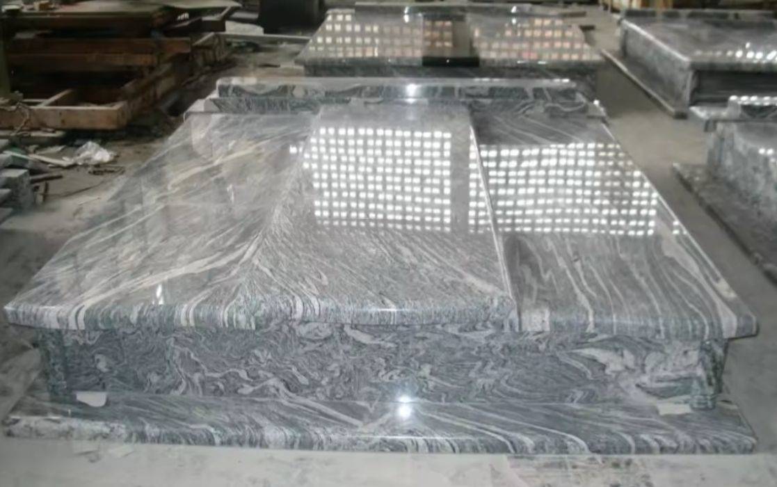 China Juparana Tombstone Monument Poland Market Hot Sell