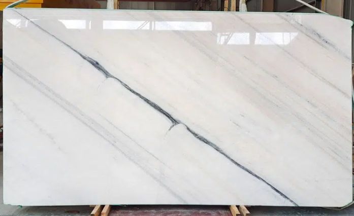 Chinese carrara marble white and black marble slab