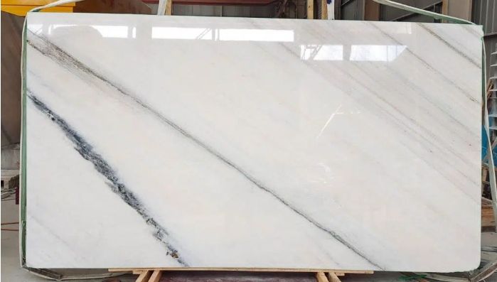 Chinese carrara marble white and black marble slab