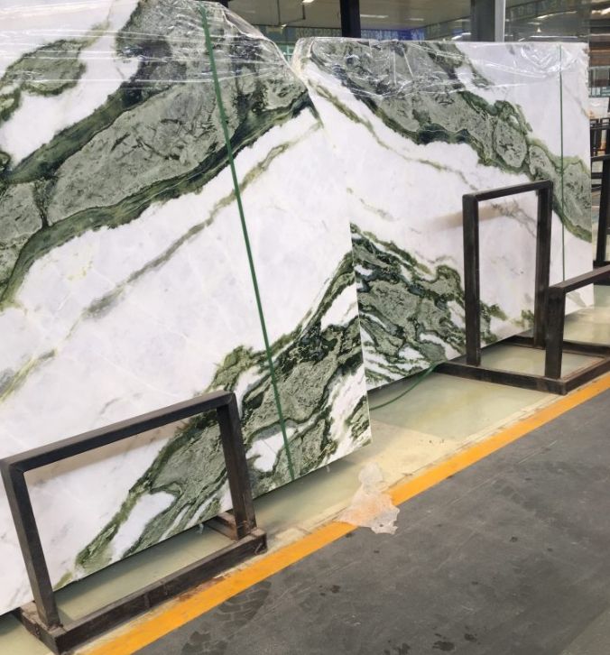 Chinese green white Marble