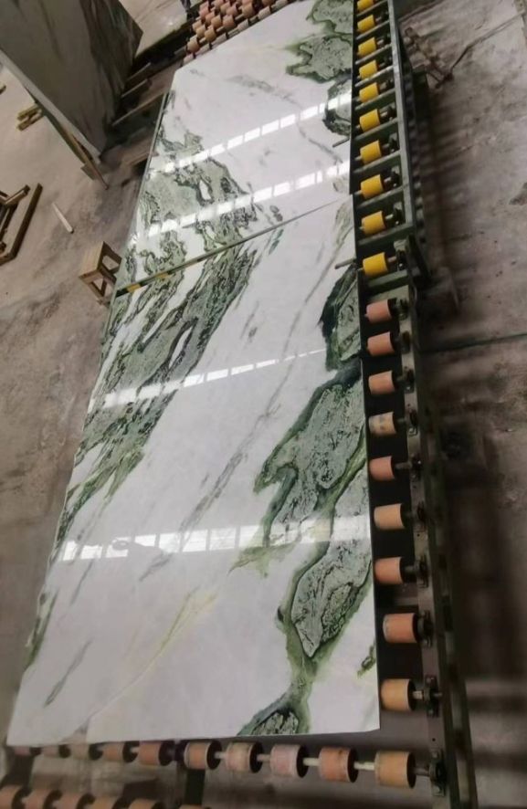 Chinese green white Marble