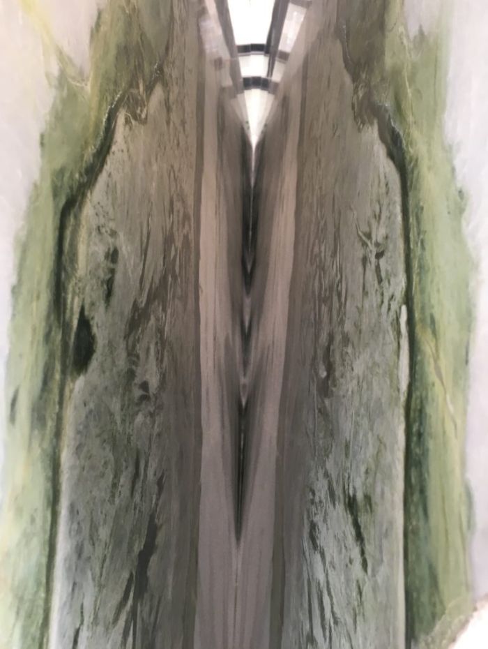 Chinese green white Marble