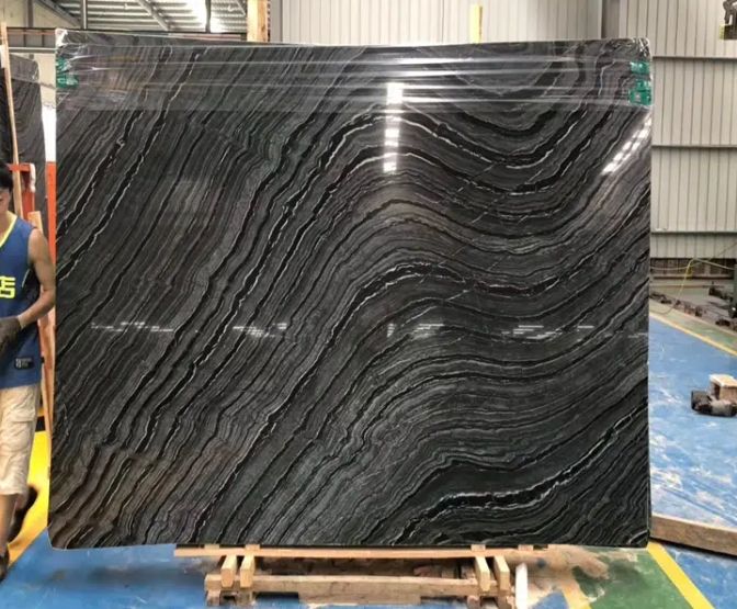 Chinese marble wooden black bamboo marble