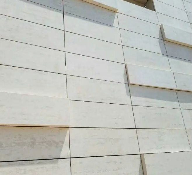 Exterior Limestone Wall Cladding Beige Granite Facade