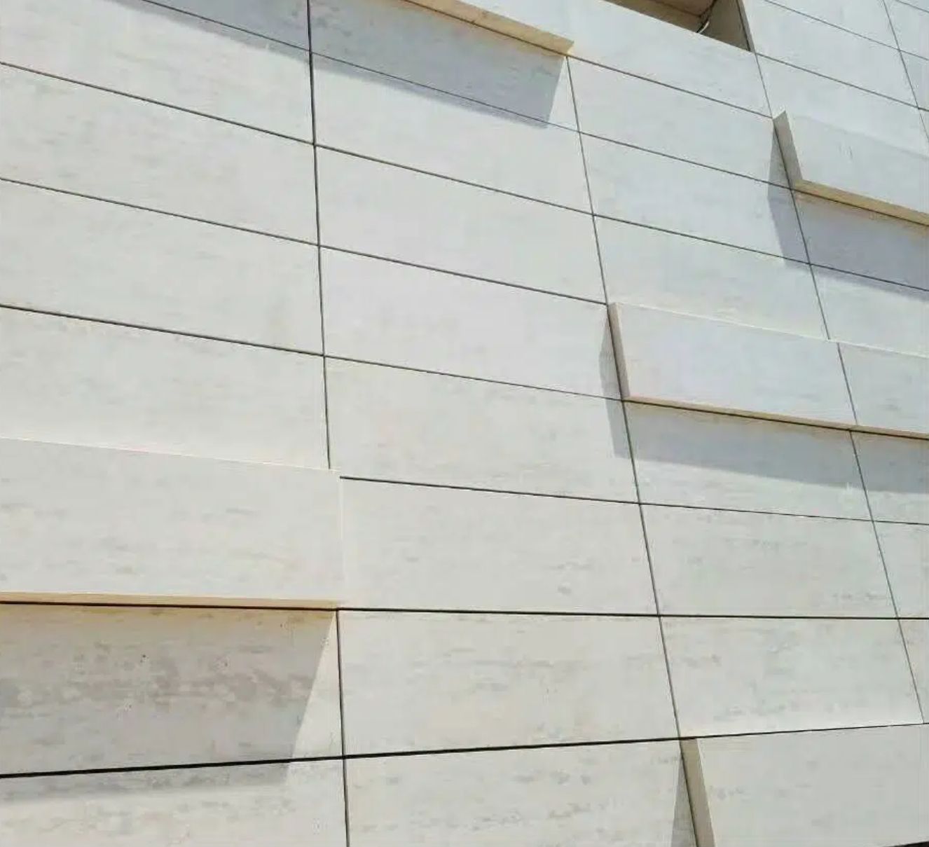 Exterior Limestone Wall Cladding Beige Granite Facade
