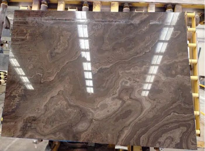 Fantasy Brown Marble Slab Grey Wooden Vein