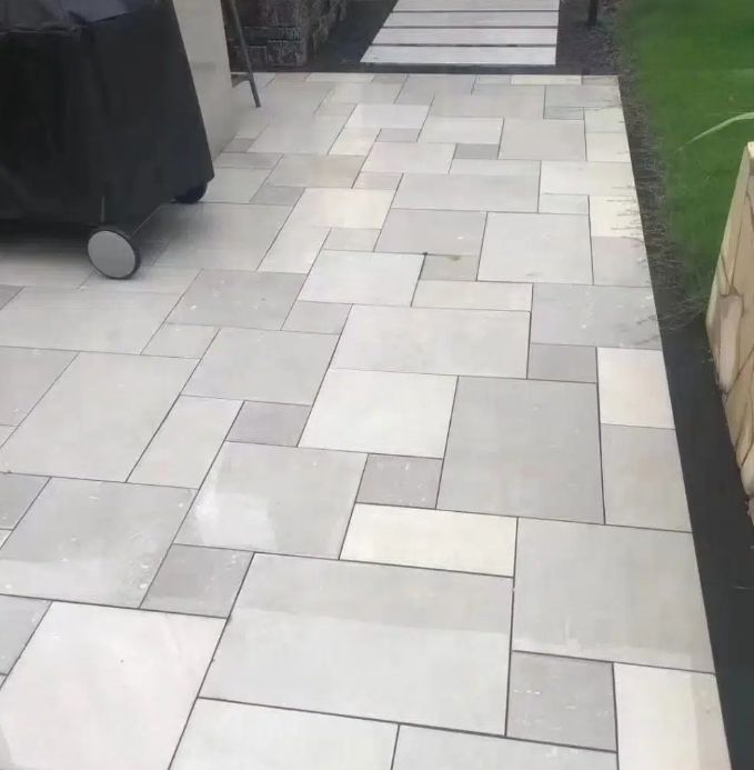 French Pattern Paving tiles in granite limestone