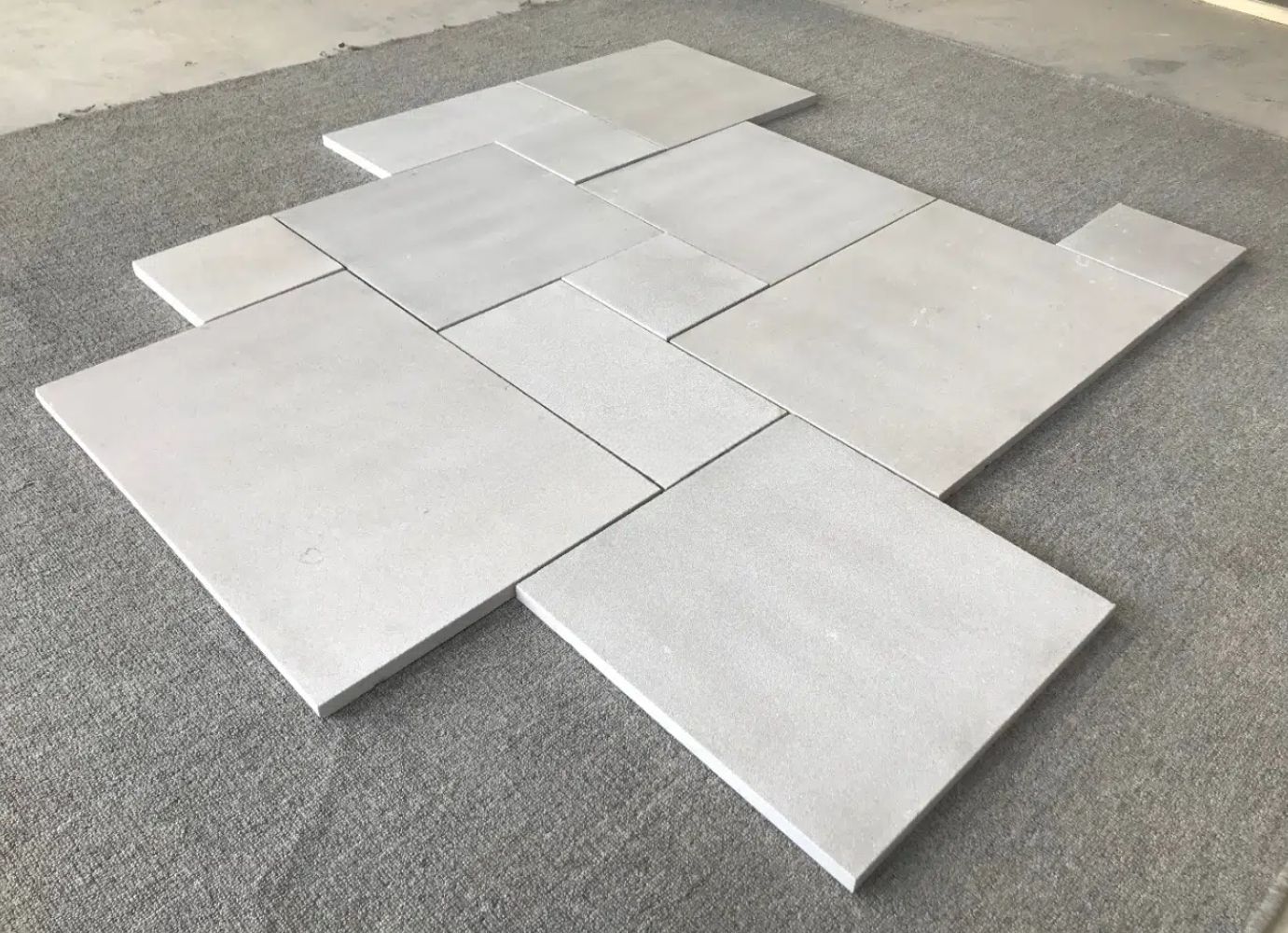 French Pattern Paving tiles in granite limestone