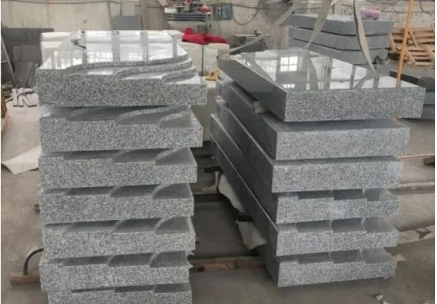 G603 Bianco Grey Granite Tombstone Monument Israel Style