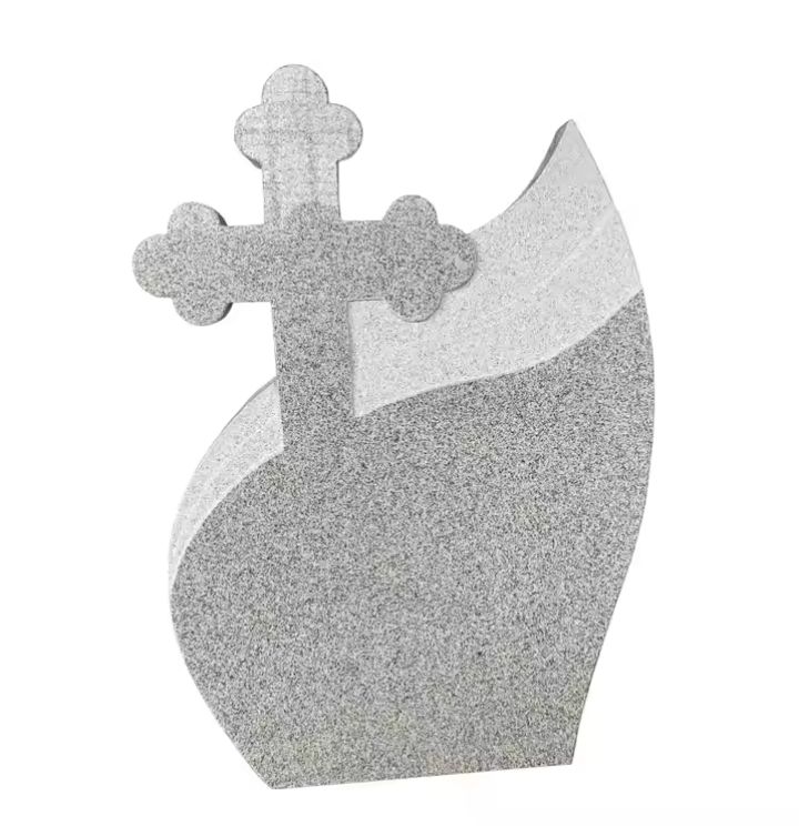 G603 Bianco Grey Granite Tombstone Monument Israel Style