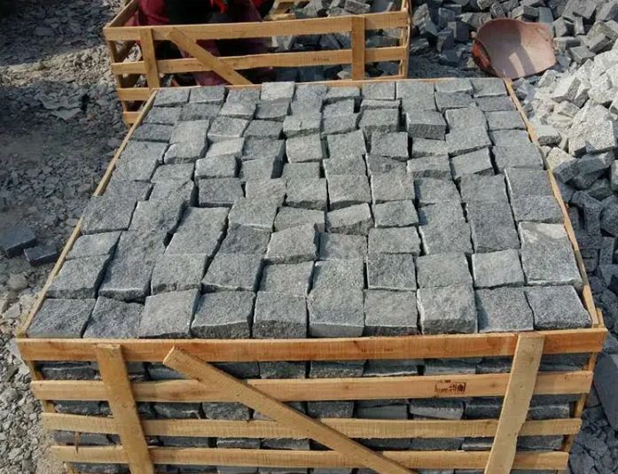 Granite Cobble Stone Landscape Decoration Cubic