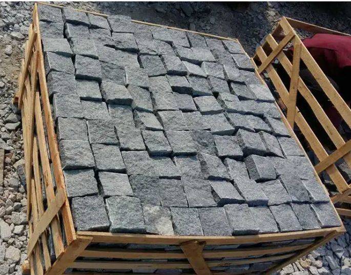 Granite Cobble Stone Landscape Decoration Cubic