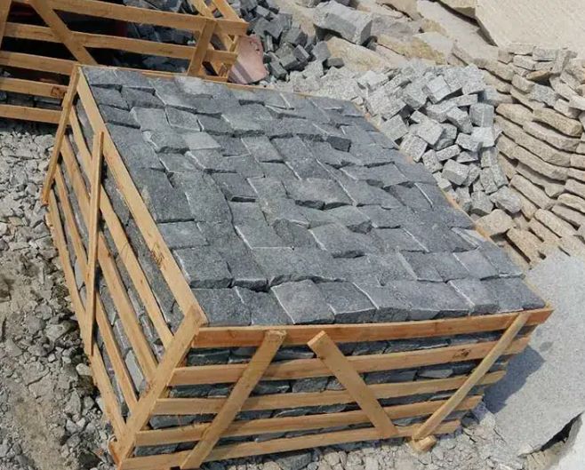 Granite Cobble Stone Landscape Decoration Cubic