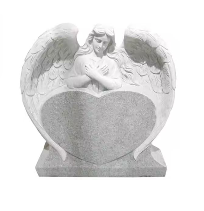 Grey Color Angel Tombstone Monuments With Nice Work