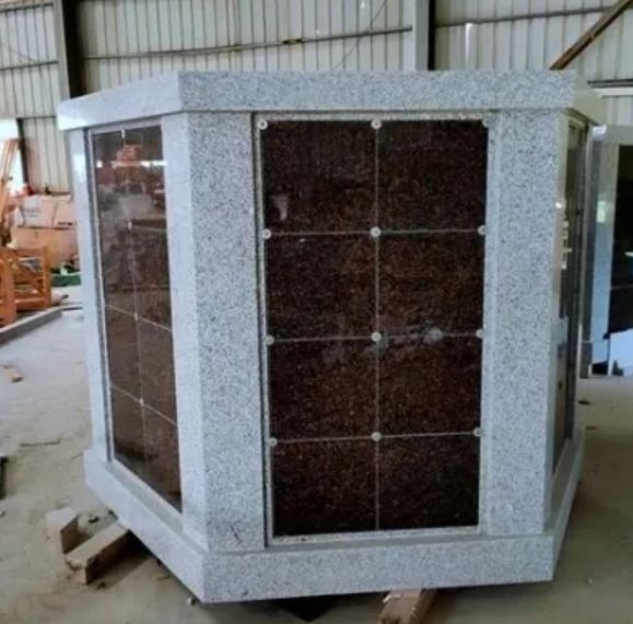 Grey Granite G603 And Indian Black Columbarium Custom Size Producing