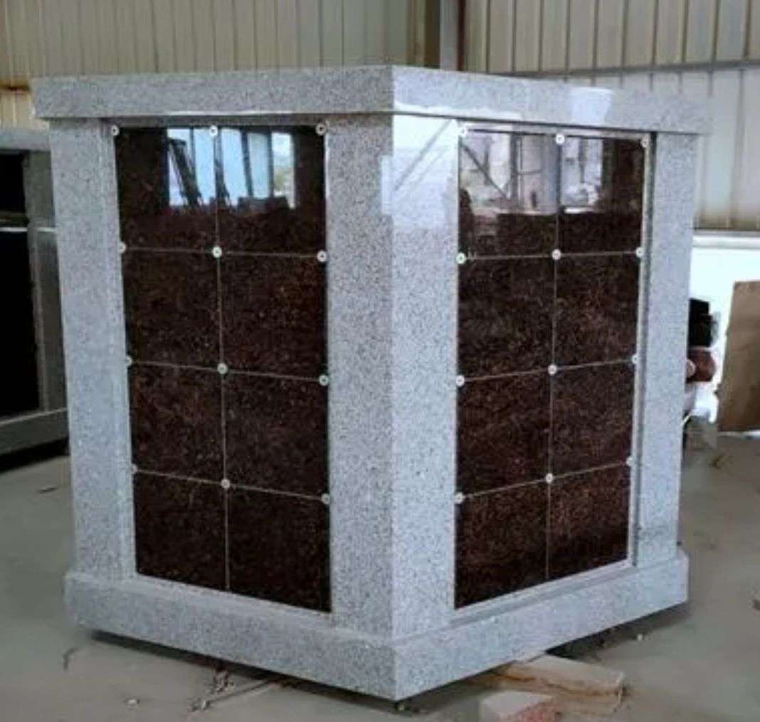 Grey Granite G603 And Indian Black Columbarium Custom Size Producing