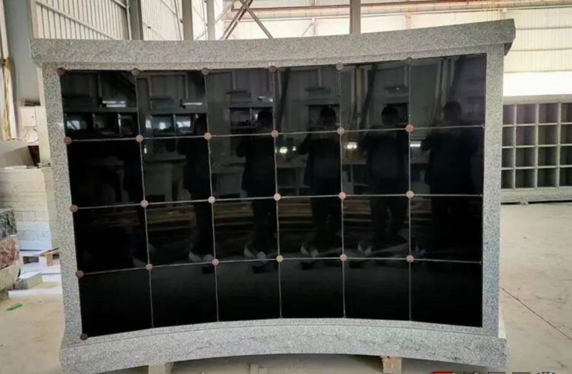 Grey Granite G603 And Indian Black Columbarium Custom Size Producing