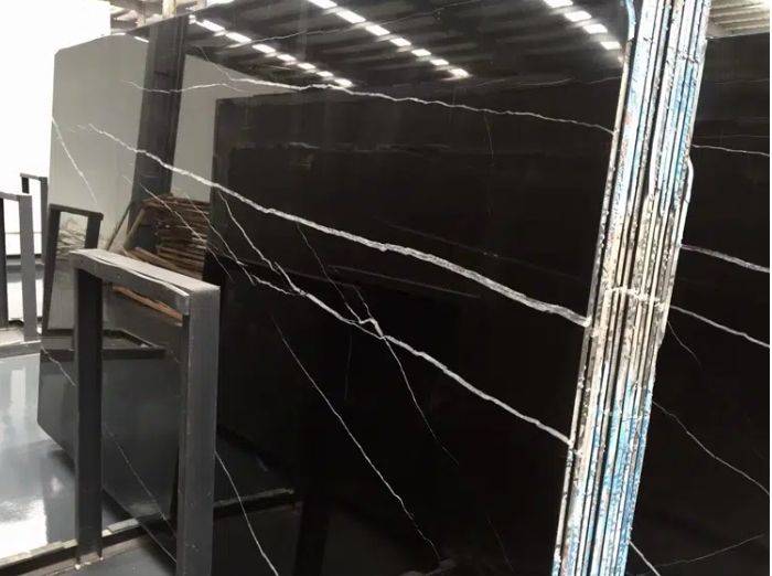 High polished black marble console jet black marble pakistan black marble