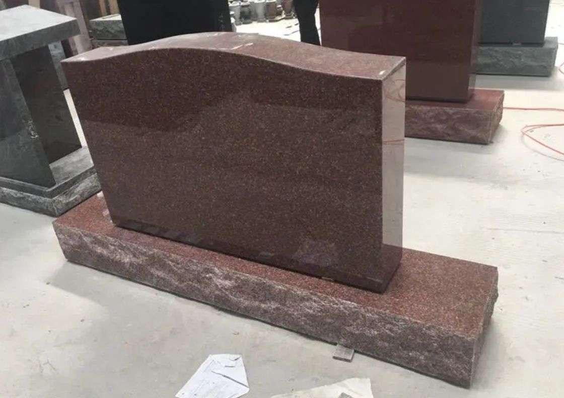 Imperial Red Granite Monument Upright Tombstone Wholesale
