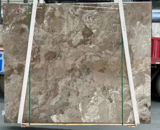 Italian Van Gogh Brown Marble Slab