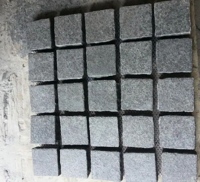Mesh Back Paving Stone G684 Black Basalt