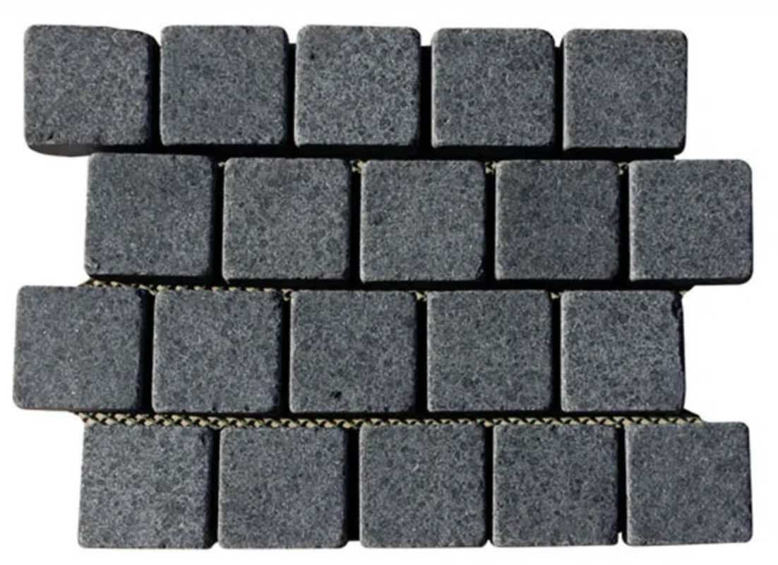 Mesh Back Paving Stone G684 Black Basalt