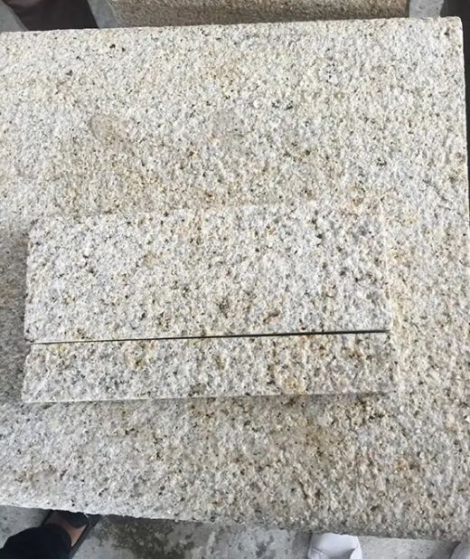 Misty Yellow Granite stone for outdoor wall paving